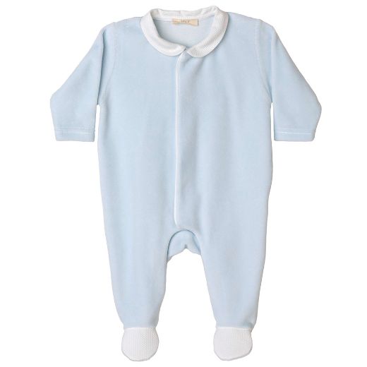 Picture of Baby Gi Baby Boys Angel Wing Velour Blue Babygrow