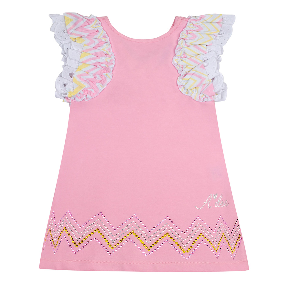 A Dee Lynne Pink Bow Dress. Melanie Louise Childrens Designer Wear