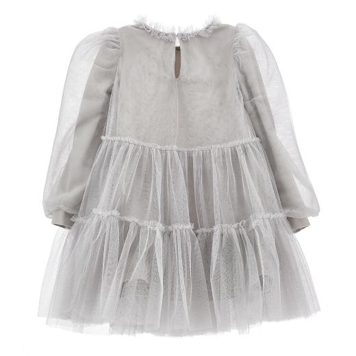 Picture of Monnalisa Grey Tulle Dress