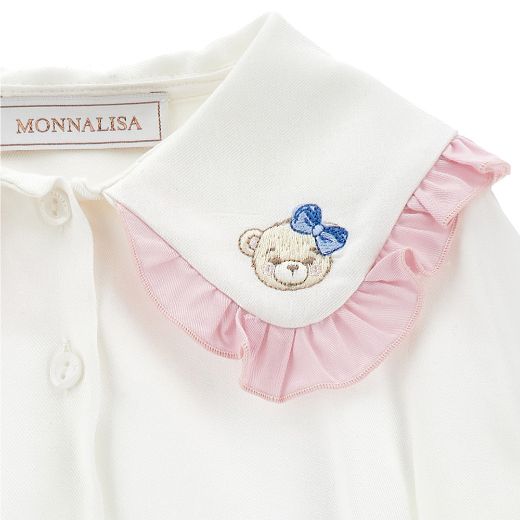 Picture of Monnalisa Baby Pink Bear Shirt & Skirt Set