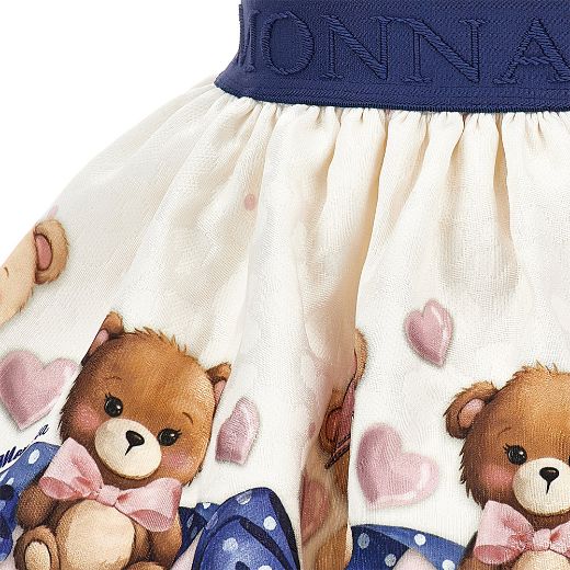 Picture of Monnalisa Baby Pink Bear Shirt & Skirt Set