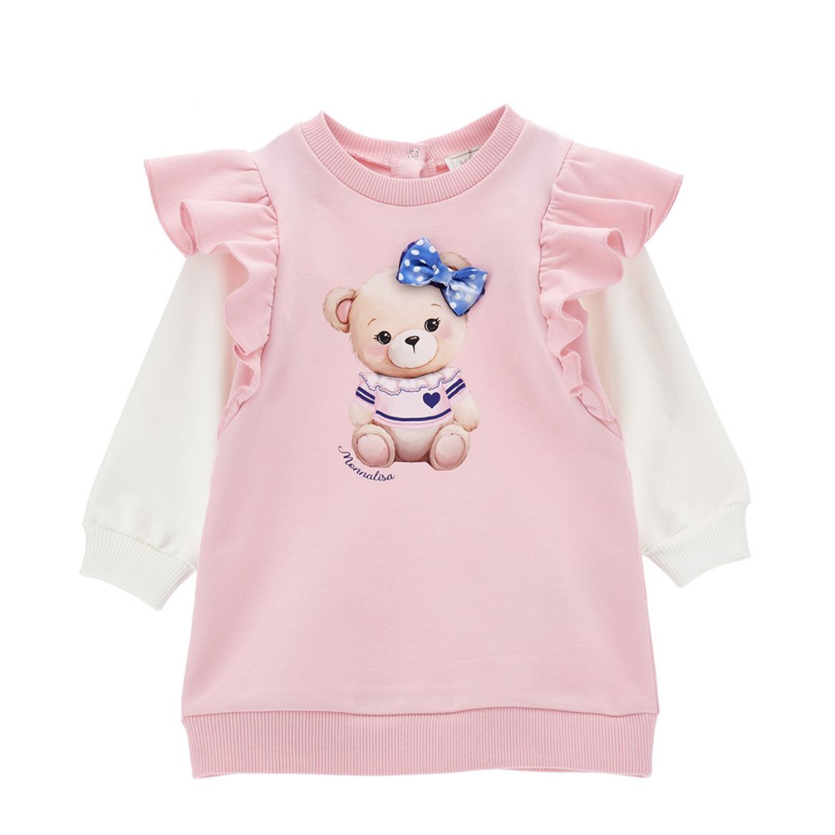 Picture of Monnalisa Baby Pink Bear Jumper Dress