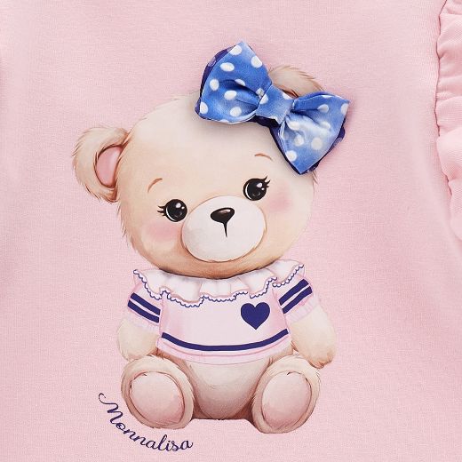 Picture of Monnalisa Baby Pink Bear Jumper Dress