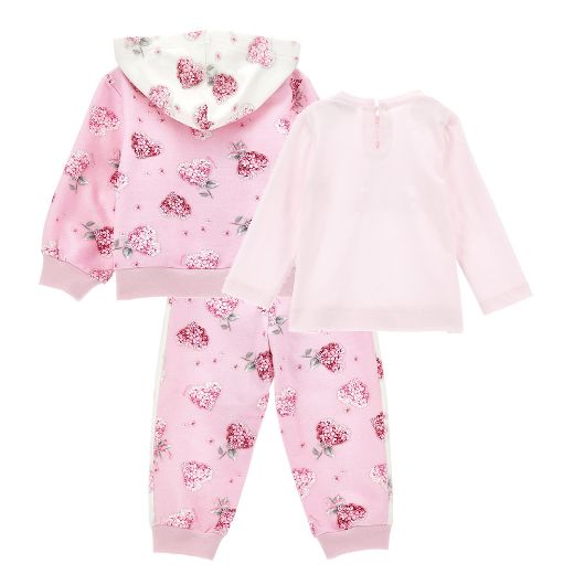 Picture of Monnalisa Baby Pink Floral Tracksuit Set