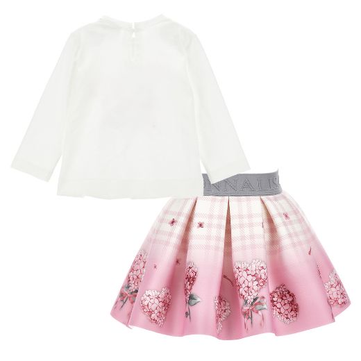 Picture of Monnalisa Baby Pink Top & Skirt Set