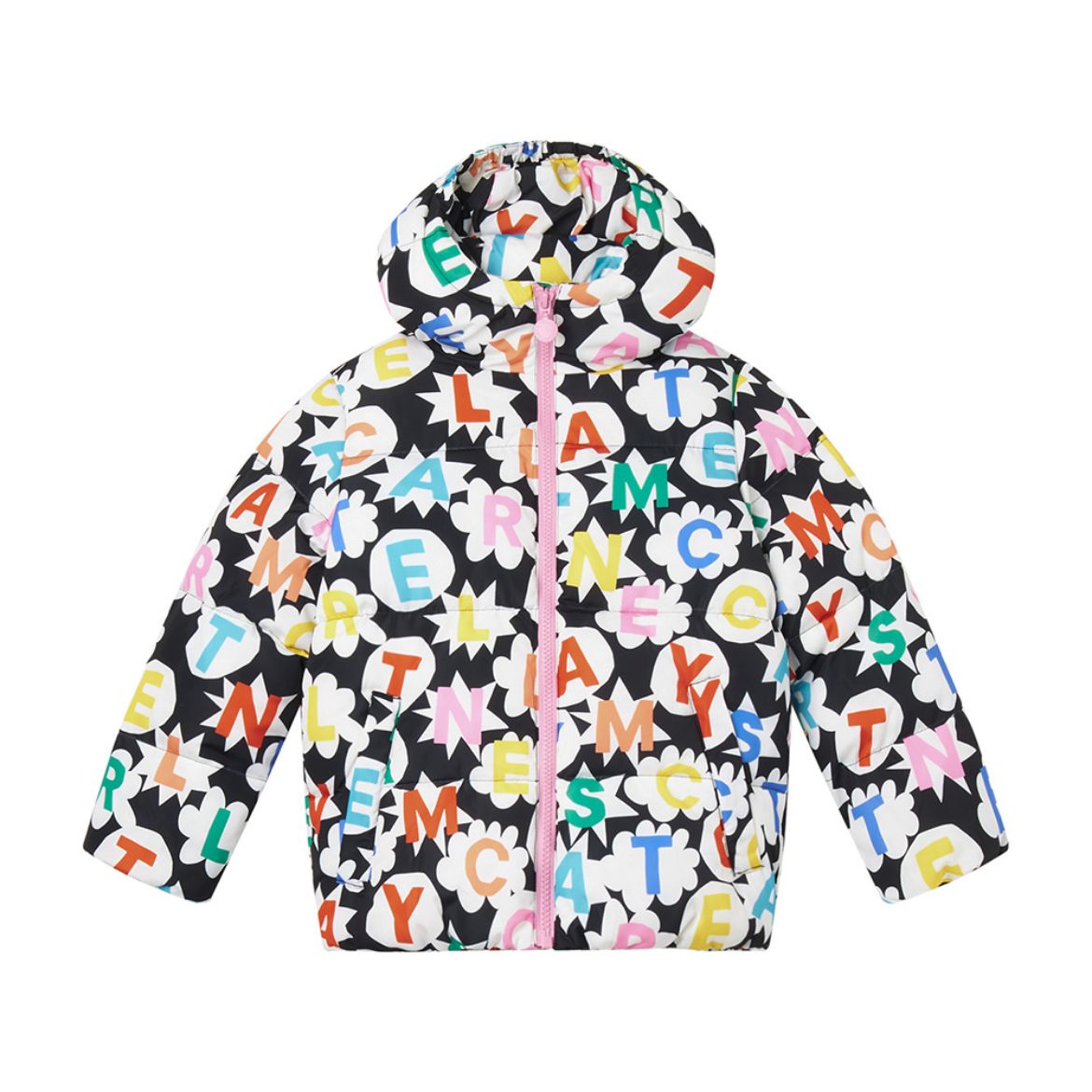 Picture of Stella Mc Cartney Black Stella Print Coat