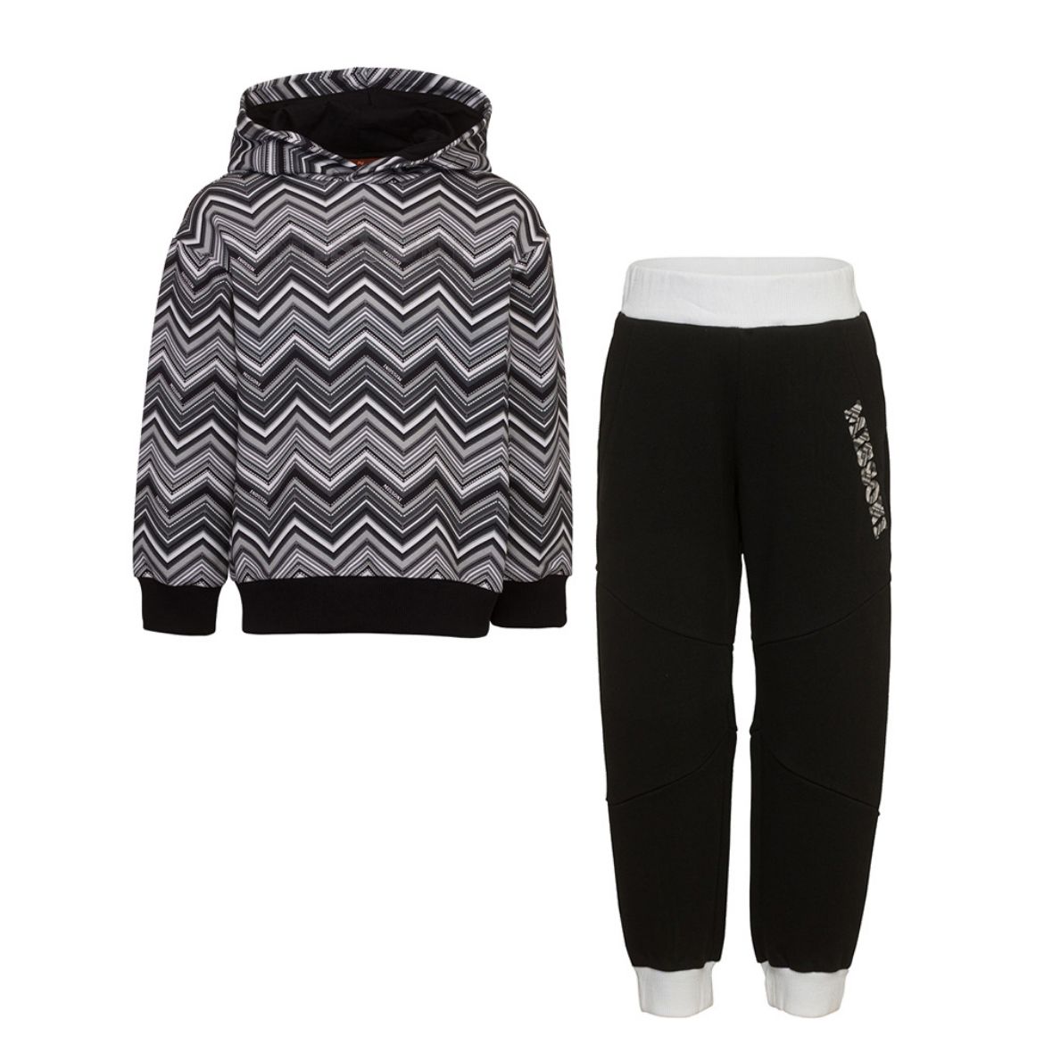 Picture of Missoni Black Zig-Zag Hoody Tracksuit Set