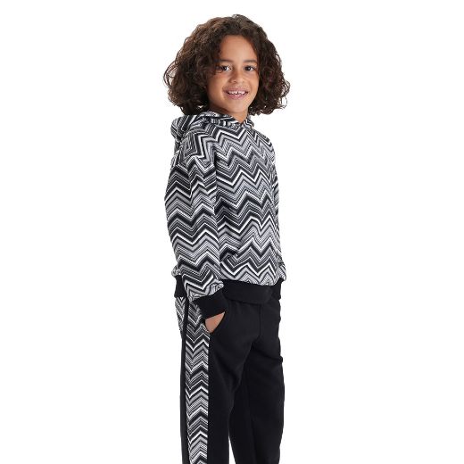 Picture of Missoni Black Zig-Zag Hoody Tracksuit Set