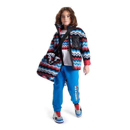 Picture of Missoni Boys Blue & Red Boucle Jacket