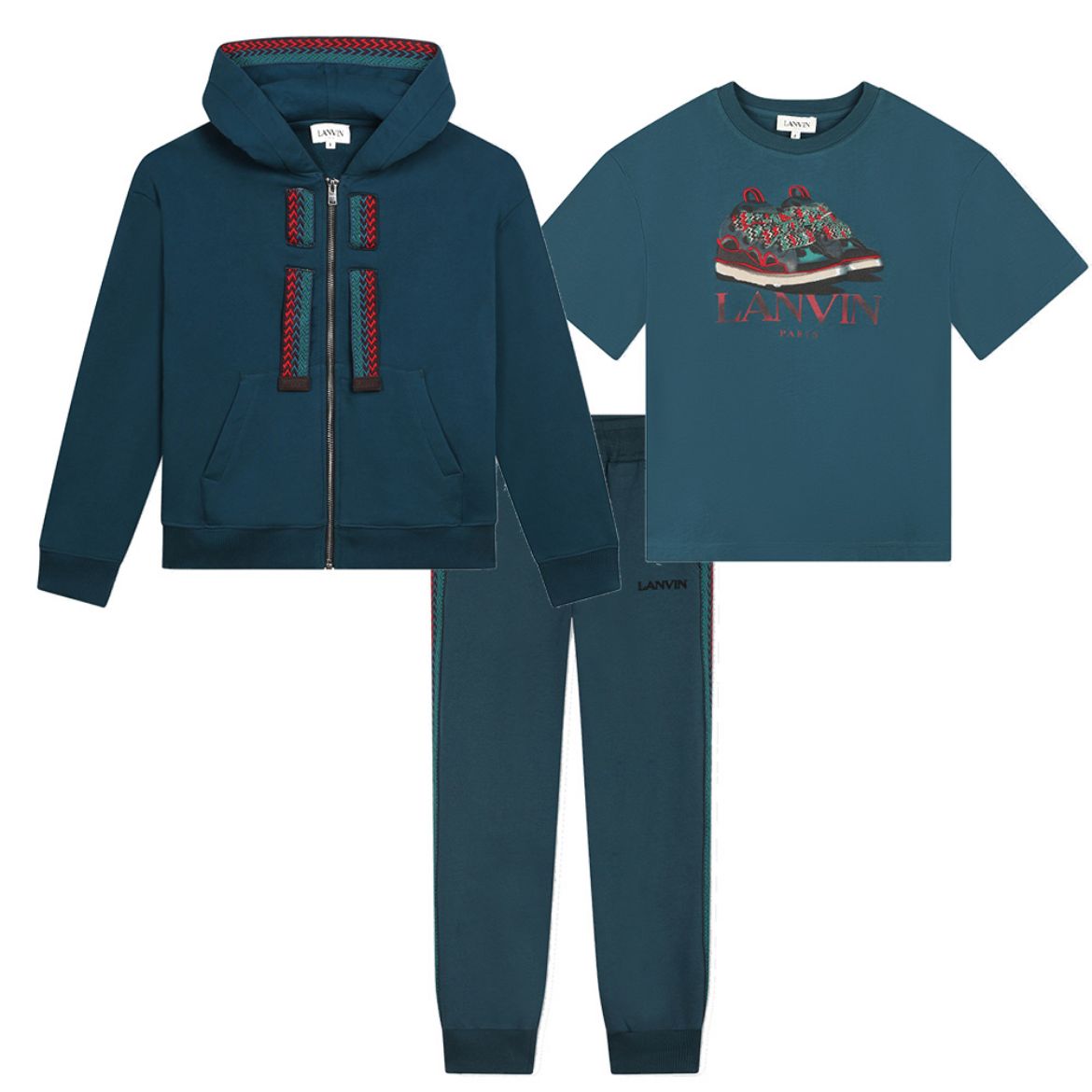 Picture of Lanvin Boys Blue Tracksuit with Blue T-Shirt