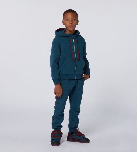 Picture of Lanvin Boys Blue Tracksuit with Blue T-Shirt