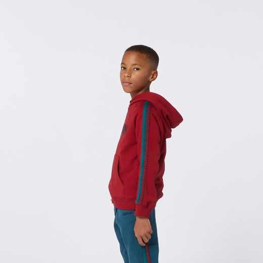 Picture of Lanvin Boys Red Hooded Jumper