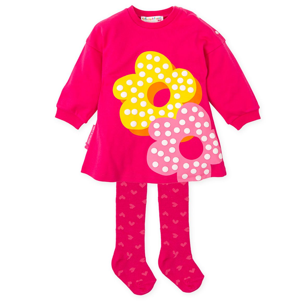 Picture of Agatha Ruiz De La Prada Fushia Pink Flower Dress with Tights