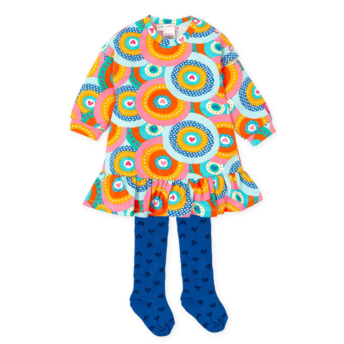 Picture of Agatha Ruiz De La Prada Multicoloured Dress with Tights