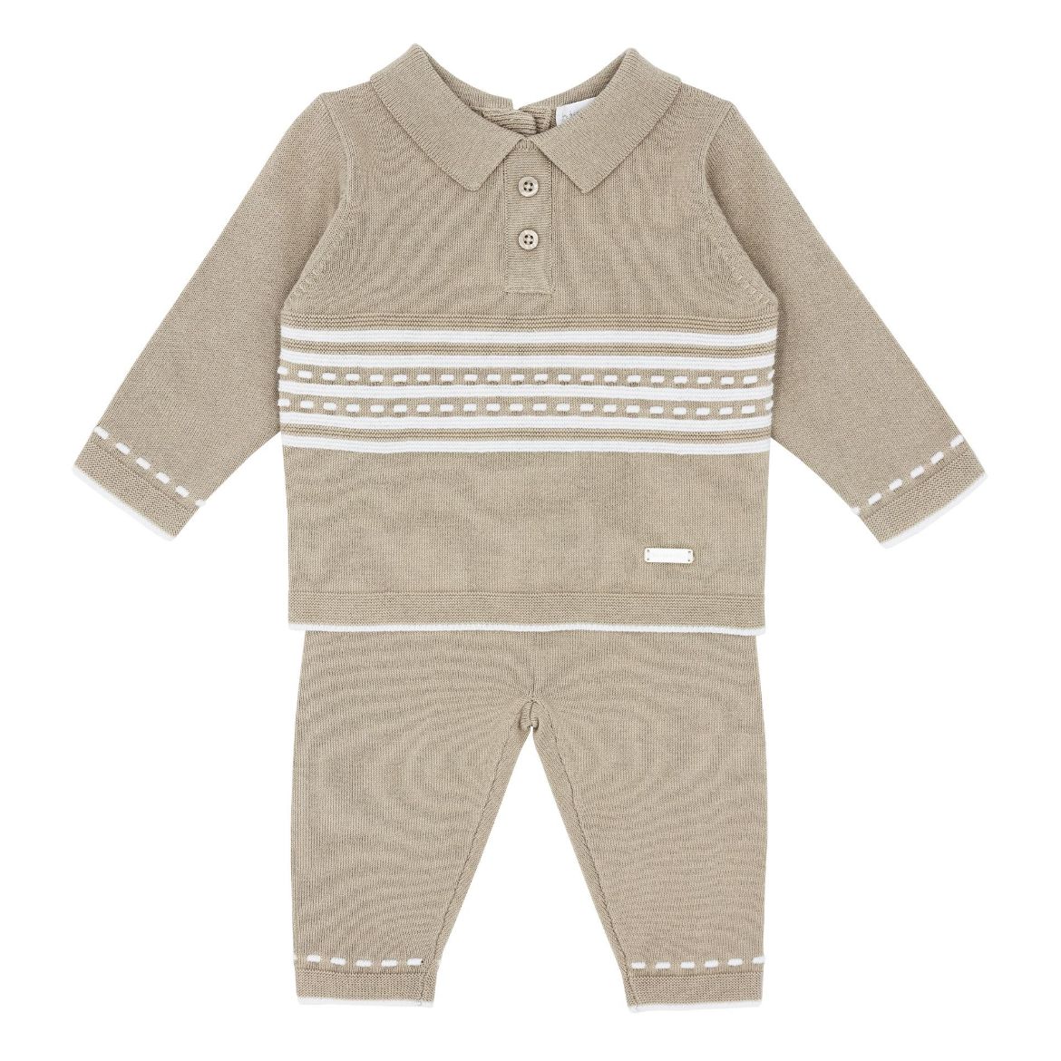 Picture of Blues Baby Boys Beige Knitted Two Piece Set