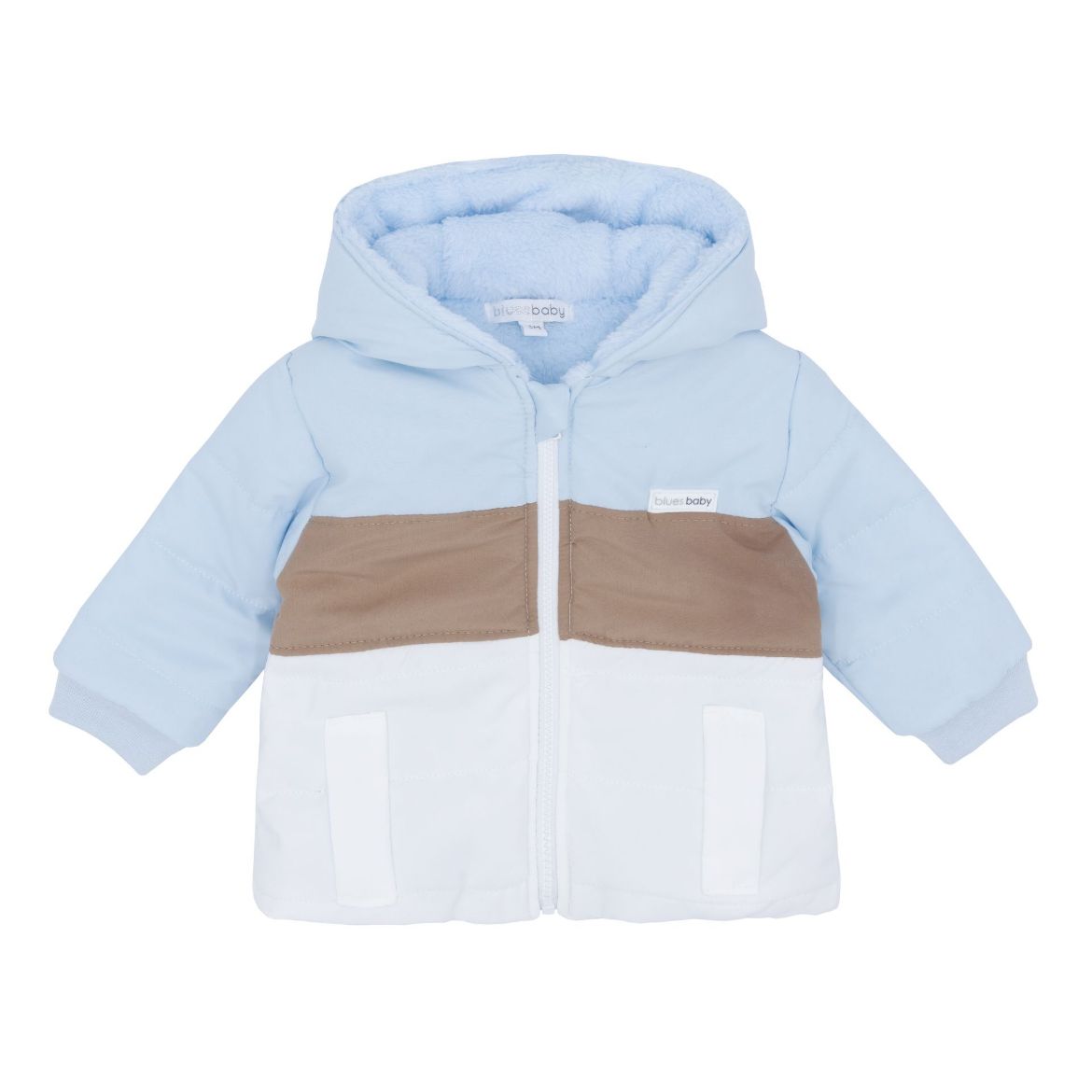 Picture of Blues Baby Boys Blue, Beige & White Coat