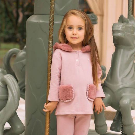 Picture of Patachou Girls Dusty Pink Tracksuit