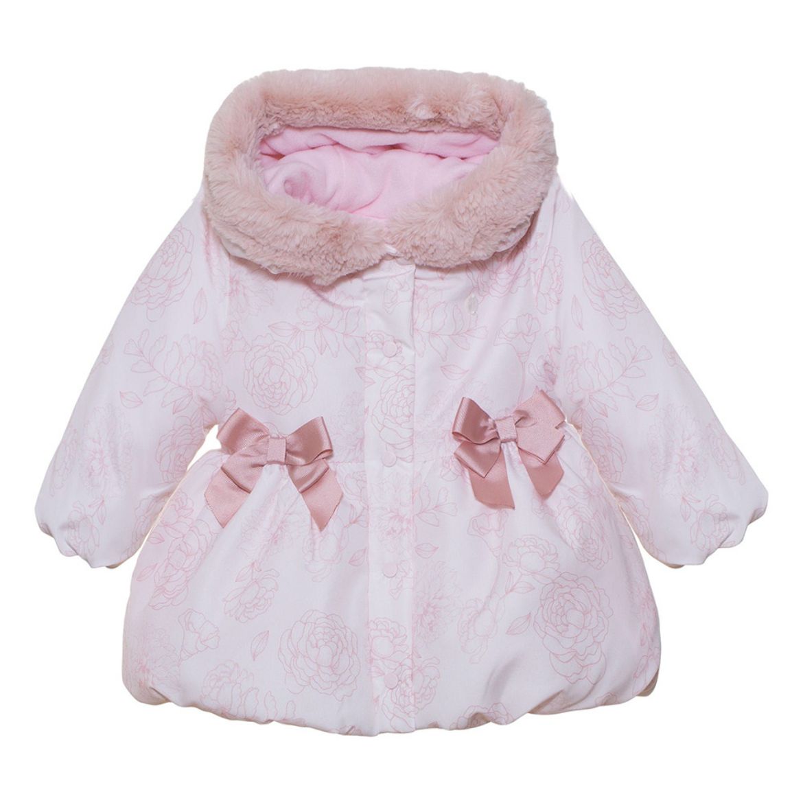 Picture of Patachou Girls Pink Bow Coat