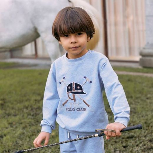 Picture of Patachou Boys Blue Polo Club Tracksuit