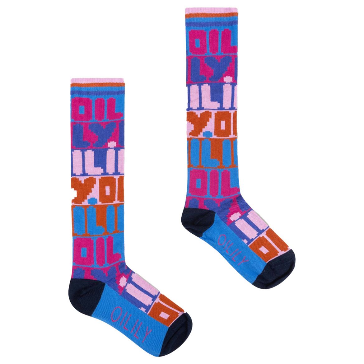 Picture of Oilily Miska Purple Logo Knee Socks