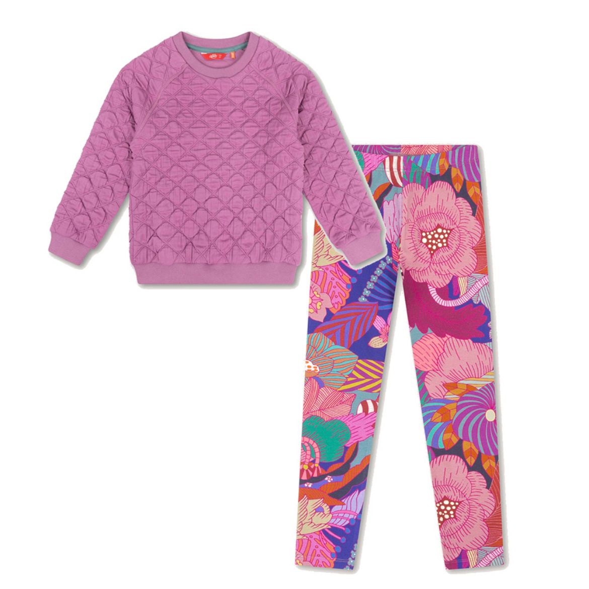 Picture of Oilily Hutt Purple Jumper & Peppy Printed Leggings