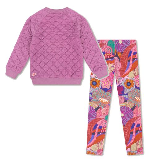 Picture of Oilily Hutt Purple Jumper & Peppy Printed Leggings