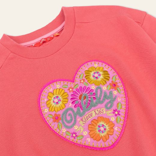 Picture of Oilily Hooray Pink Jumper & Peace Printed Pants Set