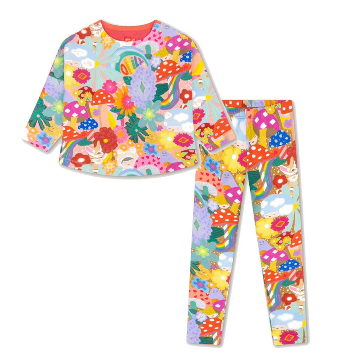 Picture of Oilily Harpy Mushroom Print Top & Peppy Leggings Set