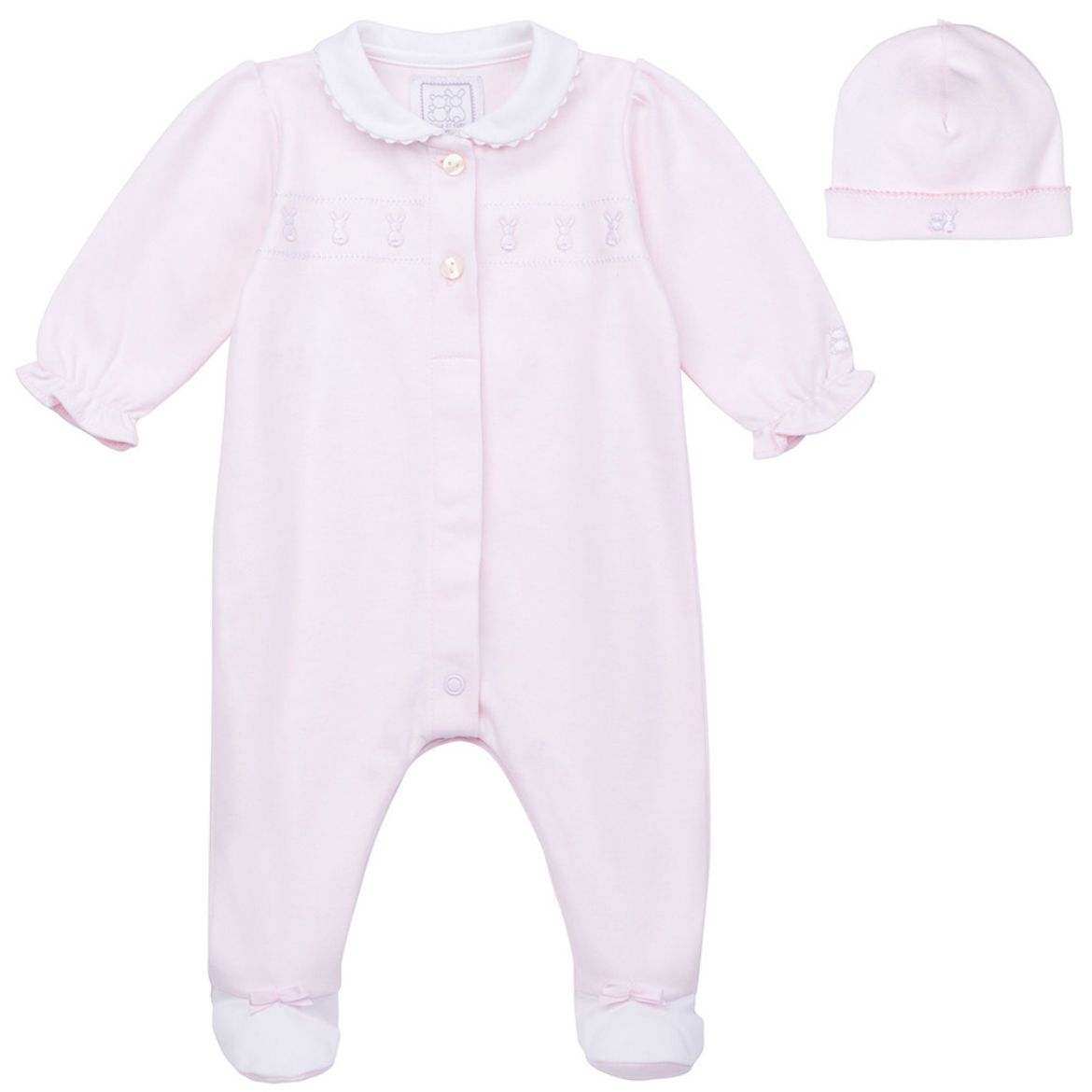 Picture of Emile Et Rose Girls Helen Pink Baby Grow & Hat