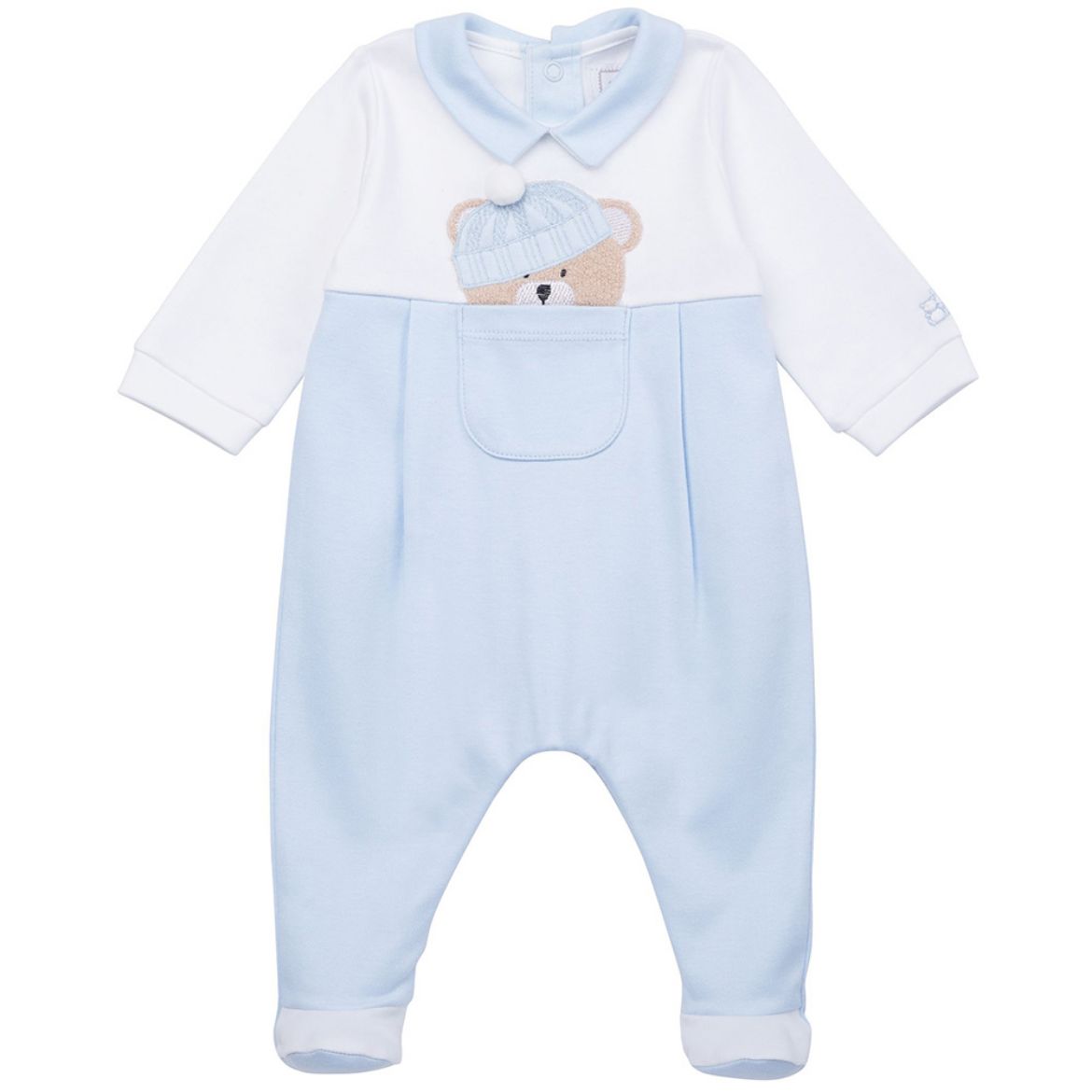 Picture of Emile Et Rose Boys Herbie Blue & White Baby Grow