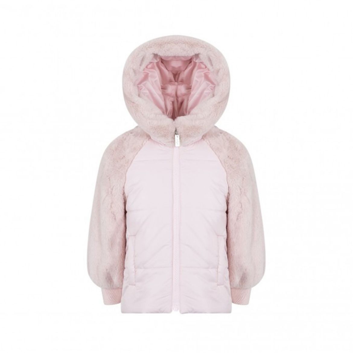 Picture of Lapin House Girls Pink Faux Fur Coat