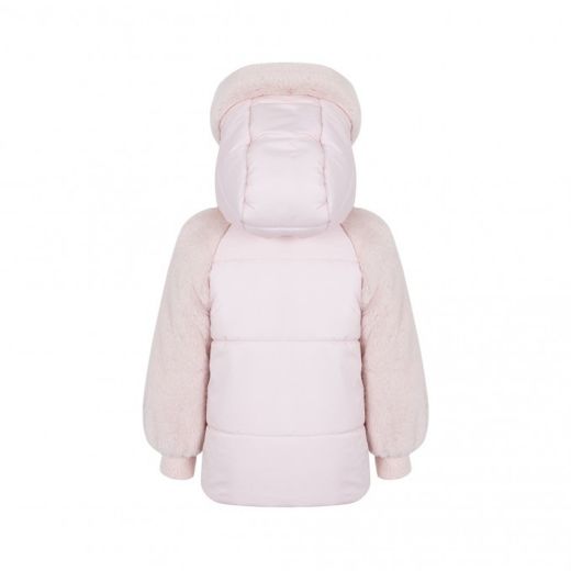 Picture of Lapin House Girls Pink Faux Fur Coat