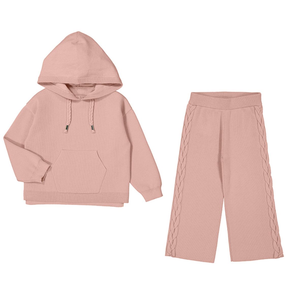 Picture of Mayoral Girls Pink Knit Tracksuit	