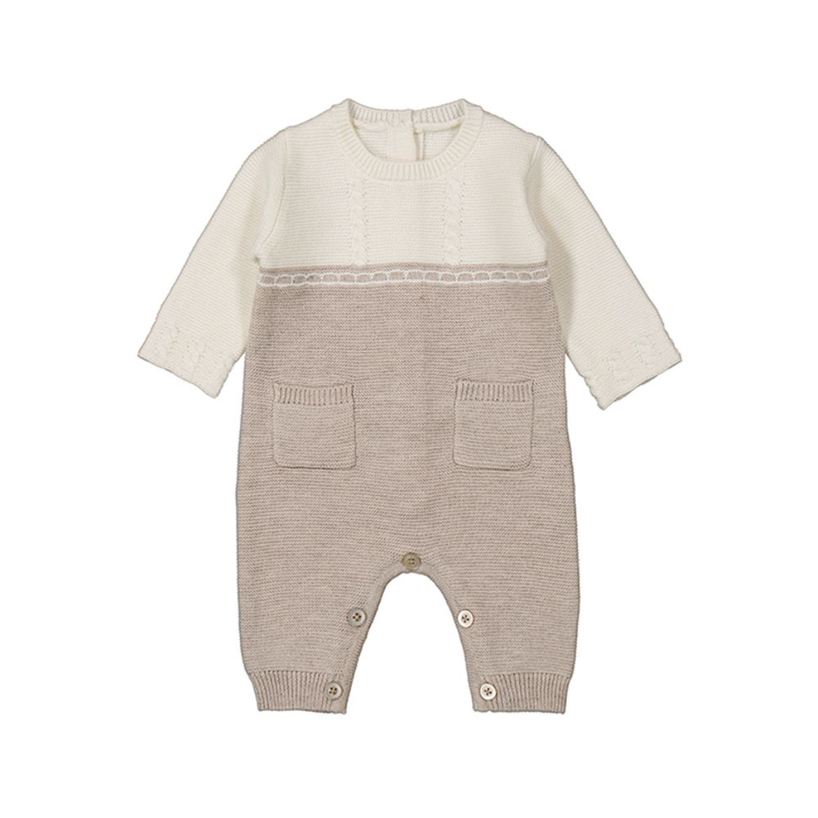 Picture of Mayoral Baby Boys Beige & Cream Romper