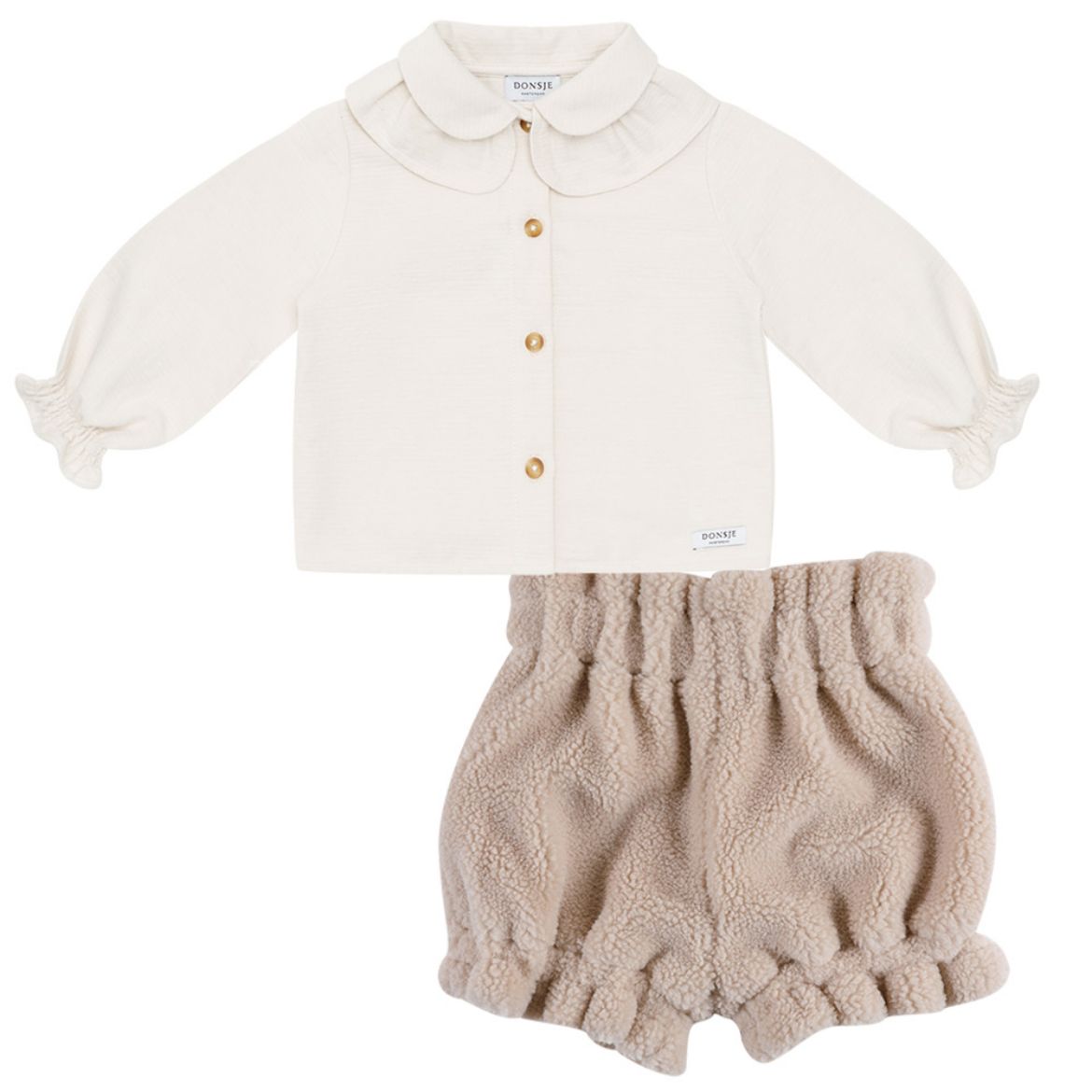 Picture of Donsje Miene Cream Top & Venne Faux Fur Bloomers