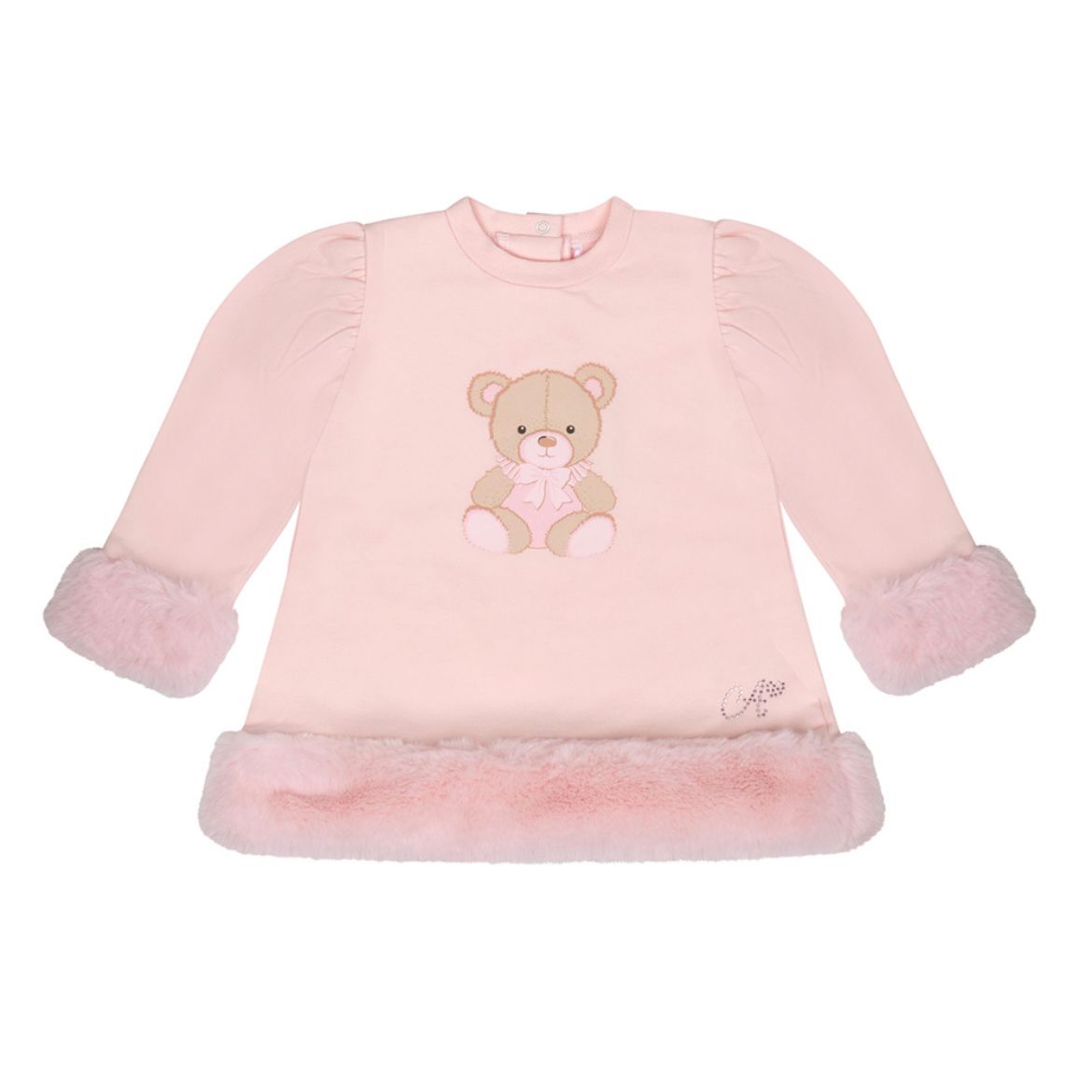 Picture of Little A Girls Goldie Pink Bear Dress