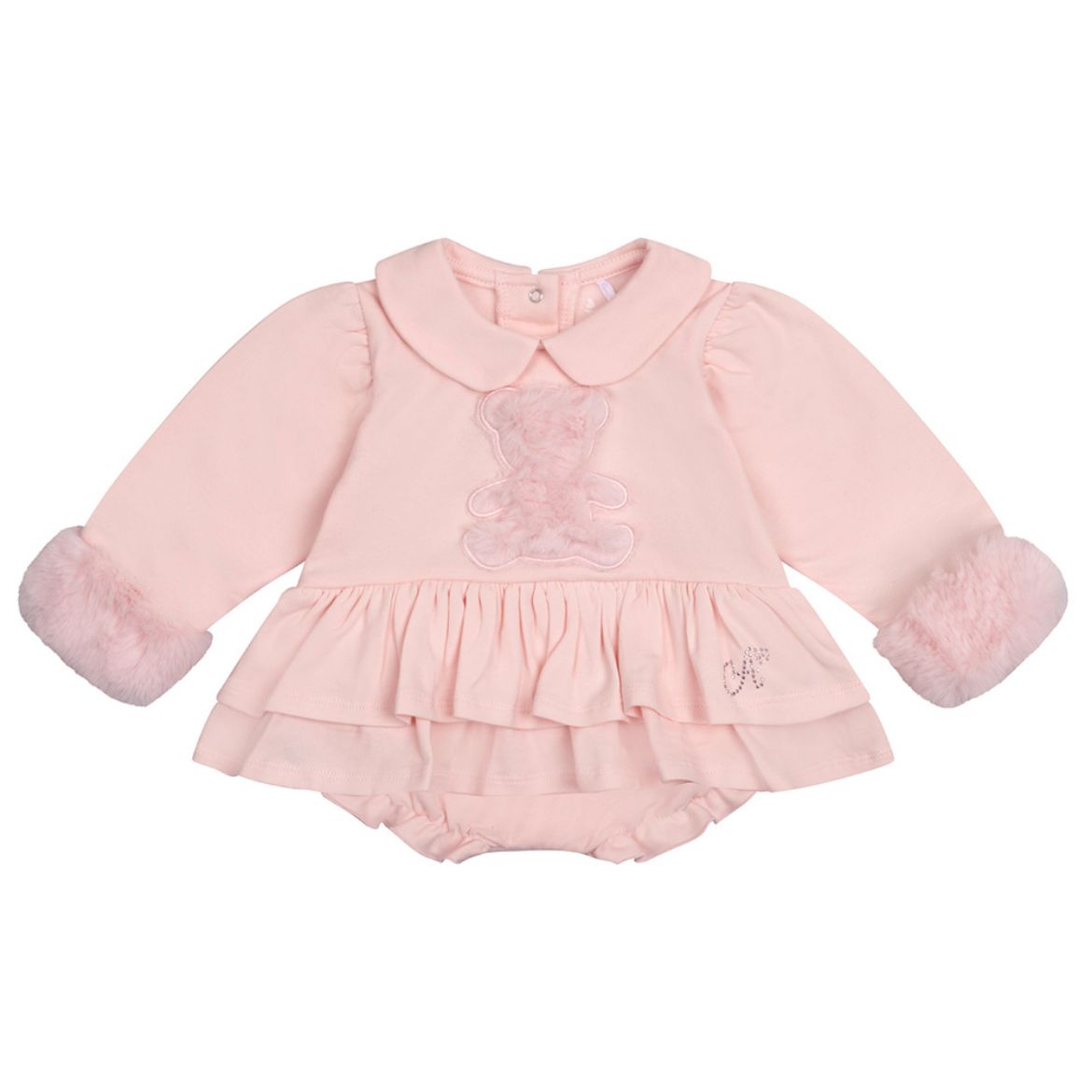 Picture of Little A Girls Gia Pink Bear Romper