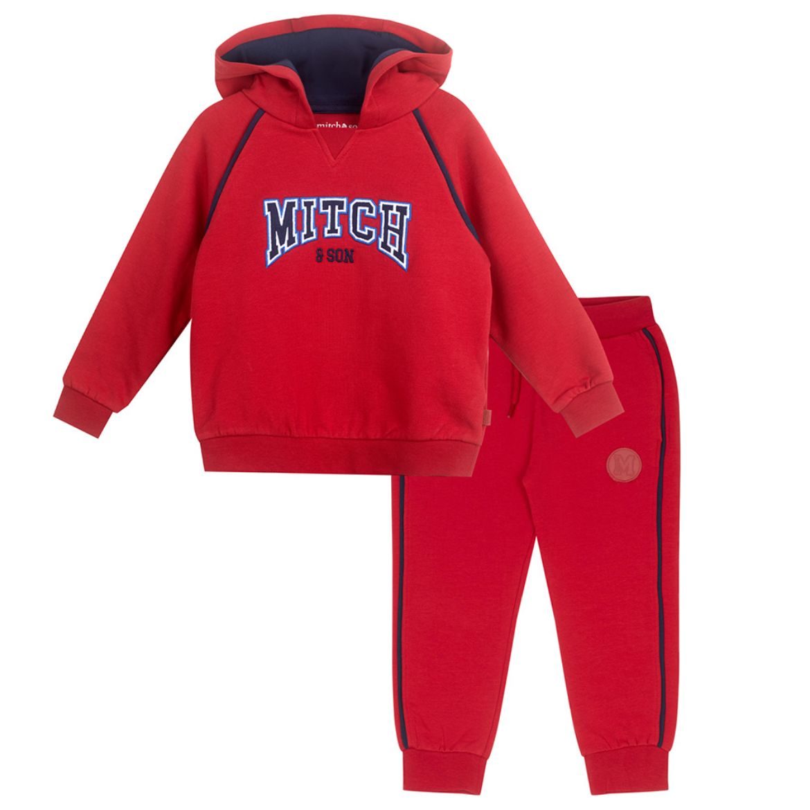 Picture of Mitch & Son Benny Red Hooded Tracksuit