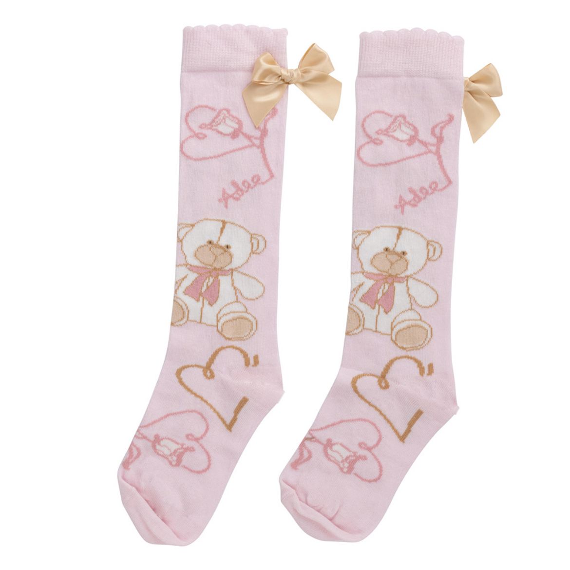 Picture of A Dee Girls Sloane Pink Knee High Socks