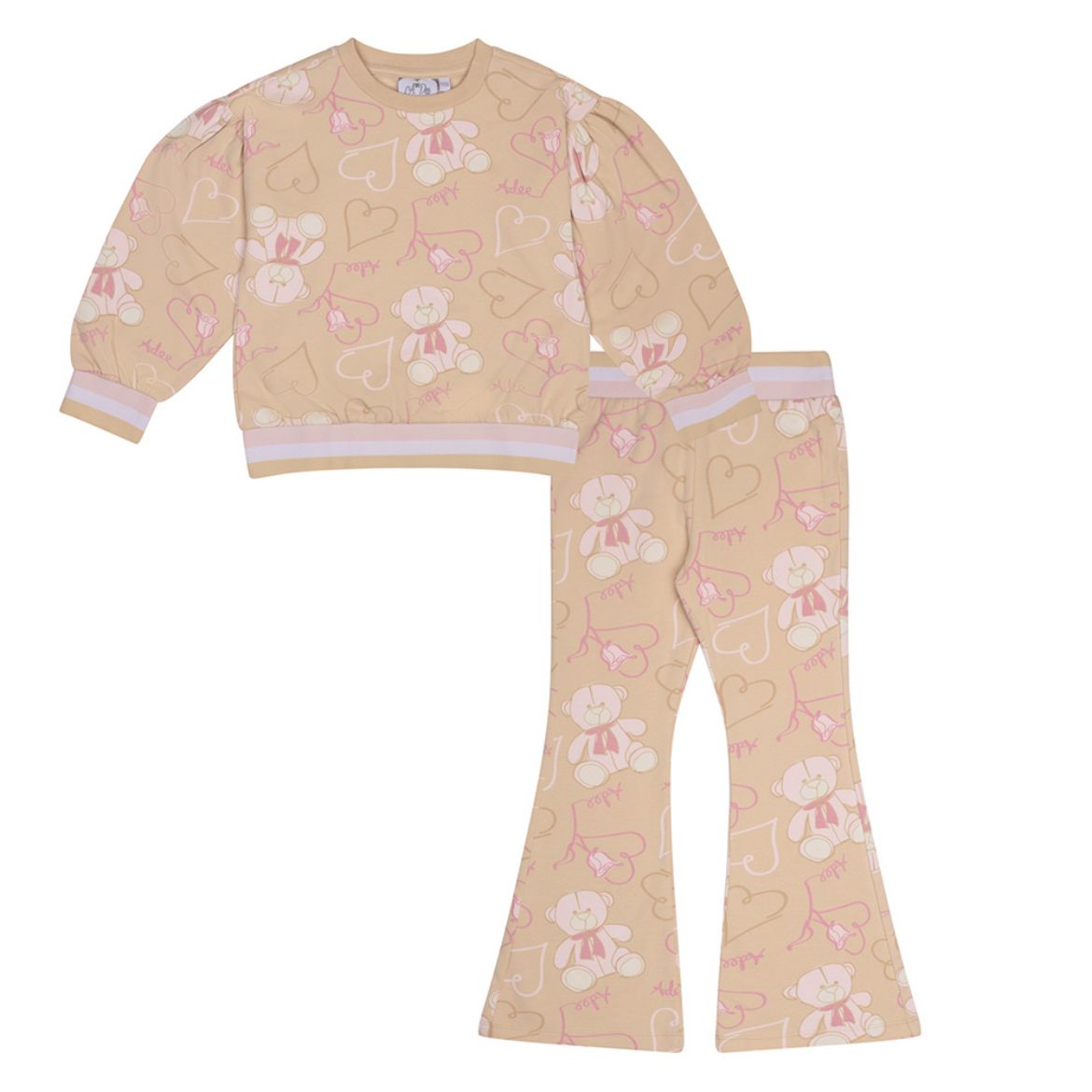 Picture of A Dee Girls Sienna Beige Tracksuit