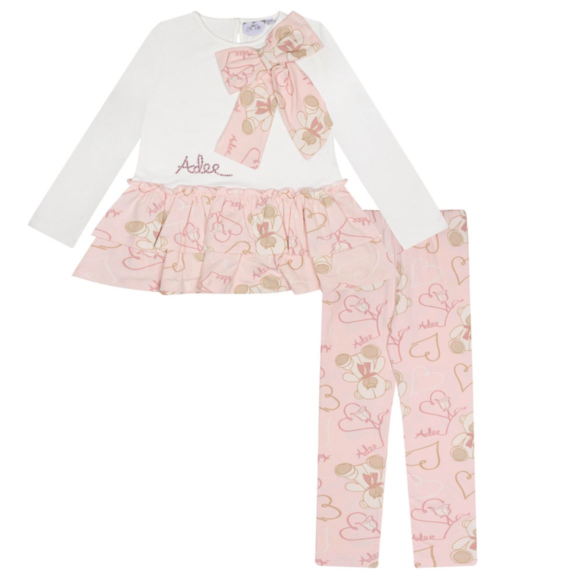 Picture of A Dee Girls Summer Pink Teddy Legging Set