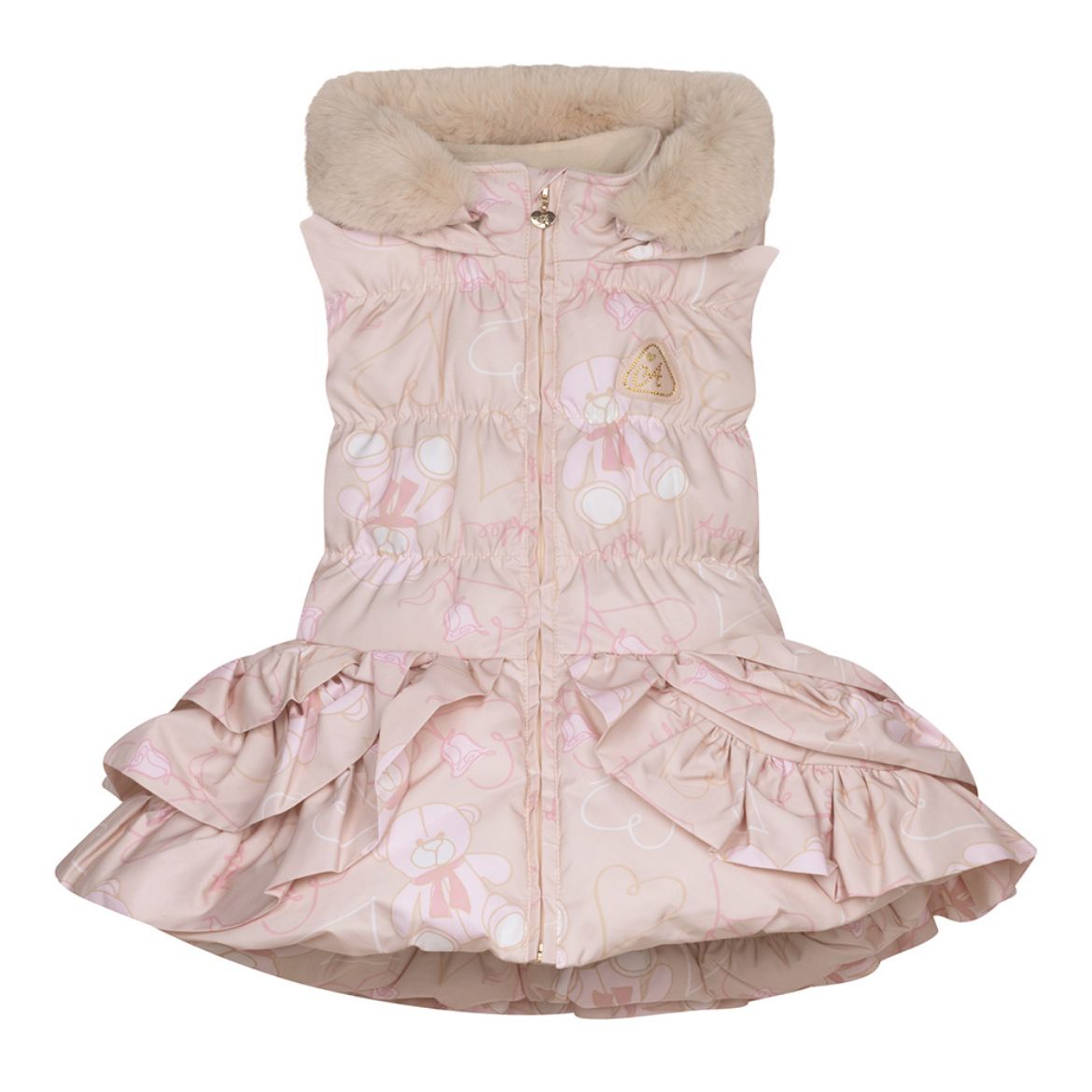 Picture of A Dee Girls Stormi Beige Teddy Gilet