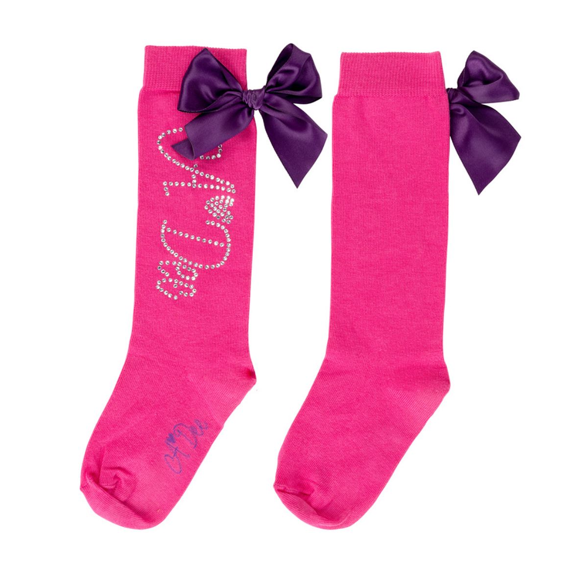 Picture of A Dee Girls Tate Hot Pink Knee Socks