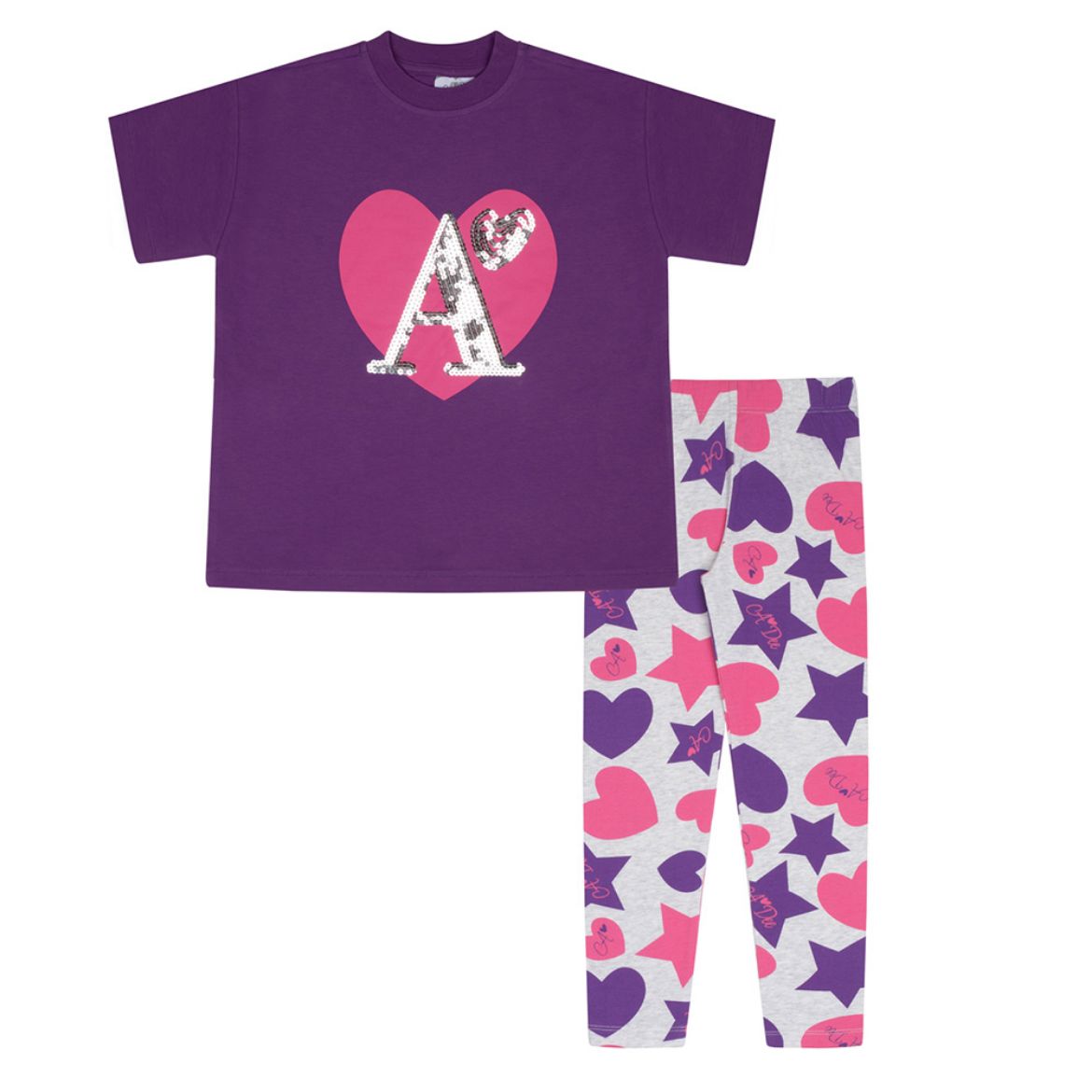 Picture of A Dee Girls Tessy Purple Legging Set