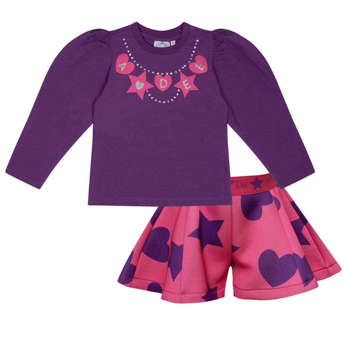 Picture of A Dee Girls Tiffany Purple Short Set