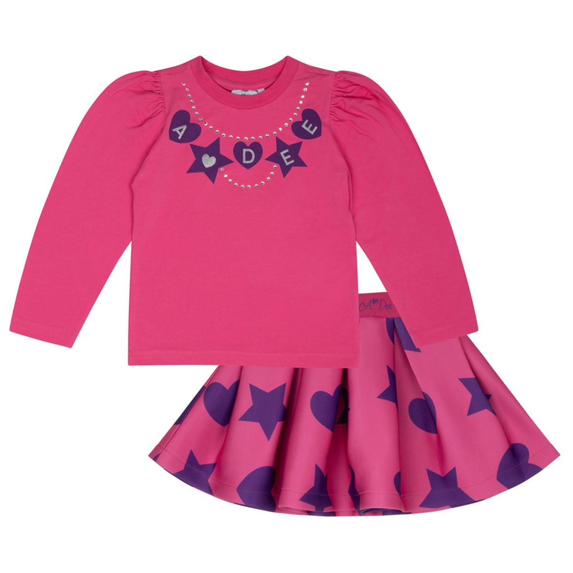 Picture of A Dee Girls Taylor Hot Pink Skirt Set