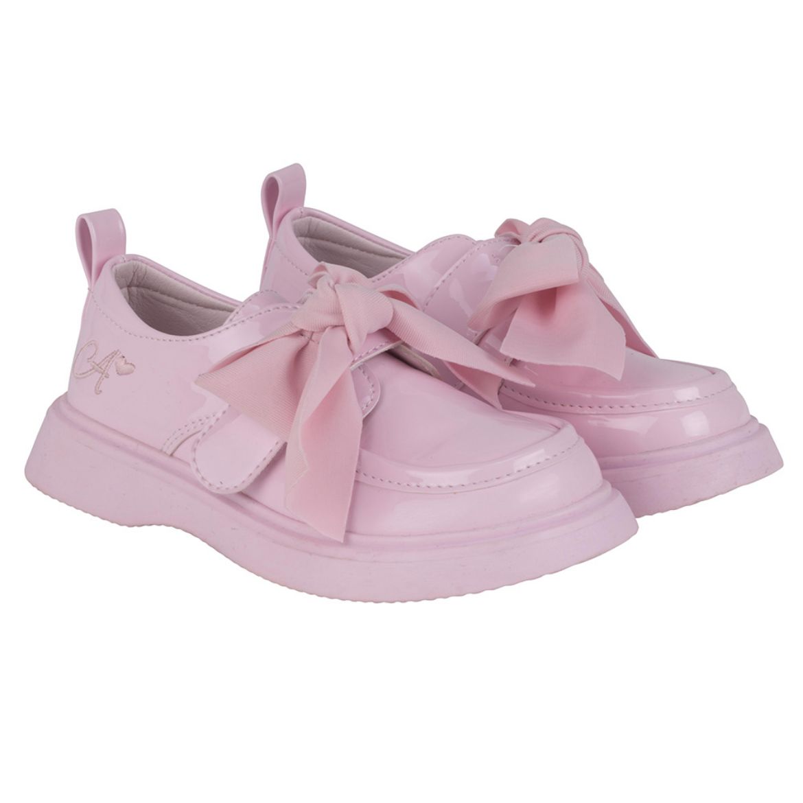 Picture of A Dee Girls Mary Bow Pink Shoe