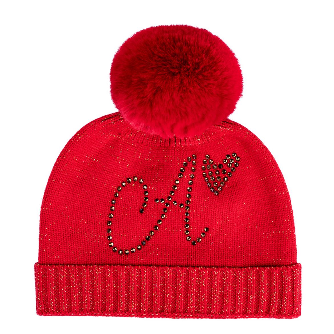 Designer pom pom hat on sale