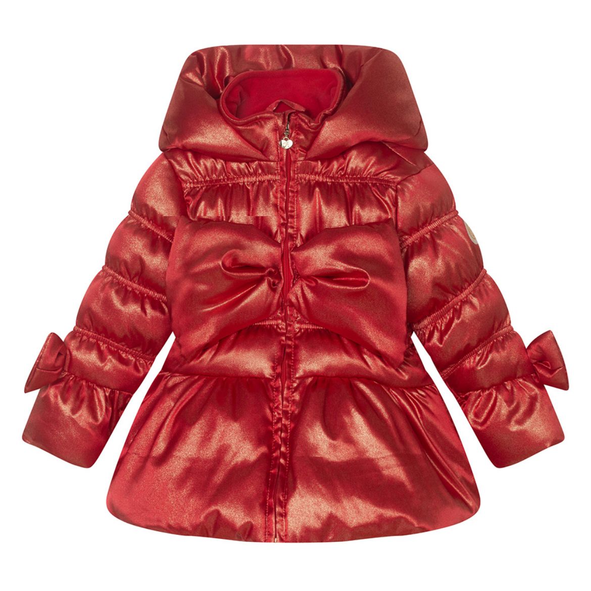 Picture of A Dee Girls Rihanon Glitter Red Bow Coat