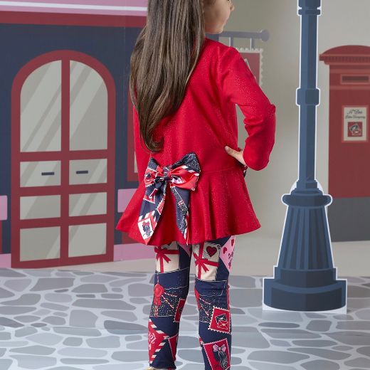 Picture of A Dee Girls Reese Red Legging Set